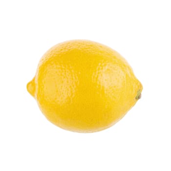 yellow lemon isolated on over white background.