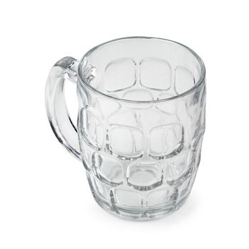 Cocktail glass. Empty beer mug isolated on a white background.