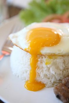 fried egg with rice