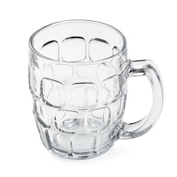 Cocktail glass. Empty beer mug isolated on a white background.