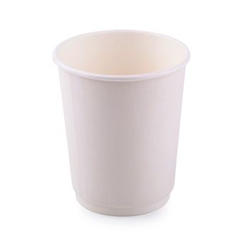 Takeaway White paper coffee cup isolated on a white background