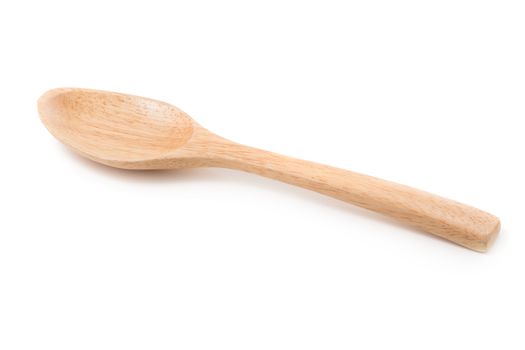 Wooden Spoon isolated on a white background.