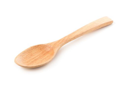 Wooden Spoon isolated on a white background.