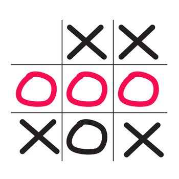 tictactoe game icon on white background. flat style. tictactoe game icon for your web site design, logo, app, UI. game symbol. tictactoe sign. 