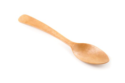 Wooden Spoon isolated on a white background.