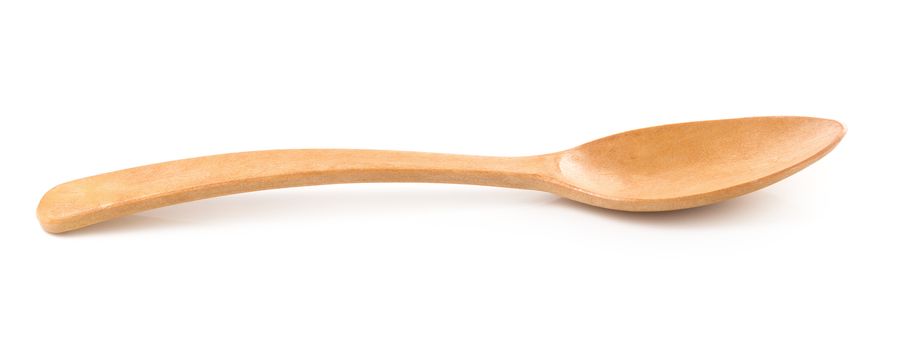 Wooden Spoon isolated on a white background.