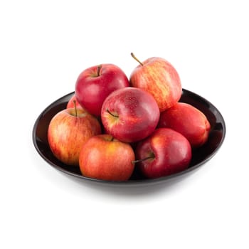 Red apples isolated on a white background.