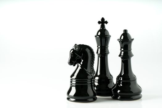 Chess business concept, leader teamwork & success