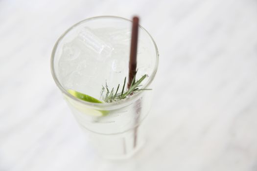 lime juice in white tone