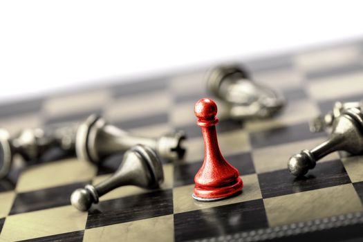 Chess business concept, leader & success