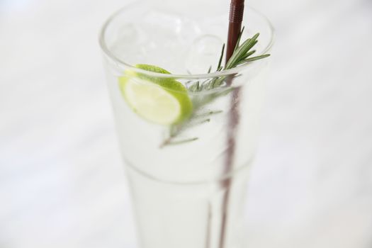 lime juice in white tone
