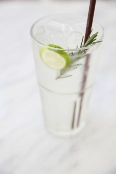 lime juice in white tone