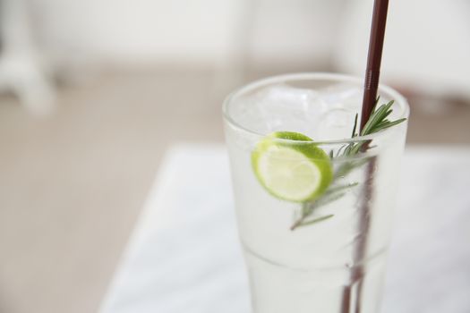 lime juice in white tone