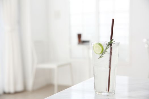 lime juice in white tone