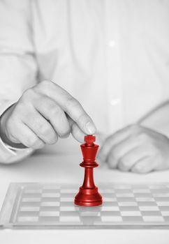 Chess business concept, leader & success