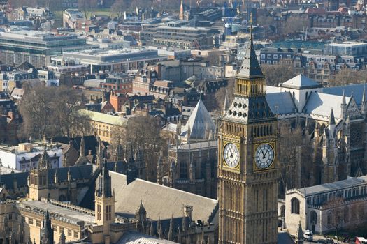 Big Ben and Westminster abbey, London, England