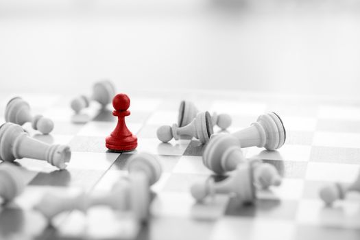 Chess business concept, leader & success