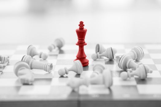 Chess business concept, leader & success