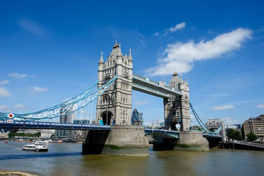 Tower Bridge in summer, London, England