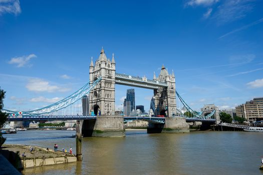 Tower Bridge in summer, London, England