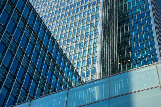 Office building and reflection in London, England, background