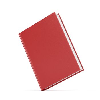 Red book on white background