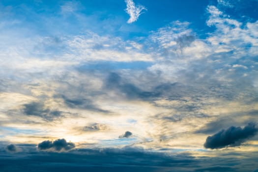 White cloud and Beautiful with blue sky background.