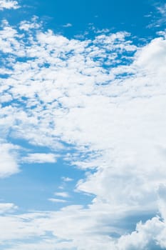 White cloud and Beautiful with blue sky background.