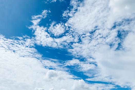 White cloud and Beautiful with blue sky background.