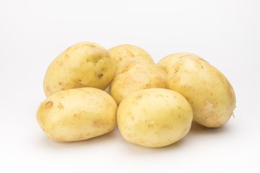 Potato on the white background