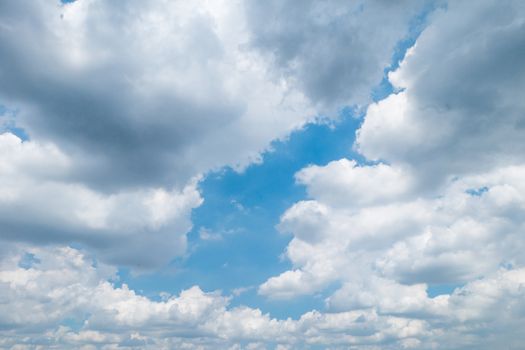 White cloud and Beautiful with blue sky background.