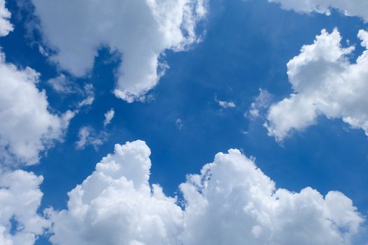 White cloud and Beautiful with blue sky background.