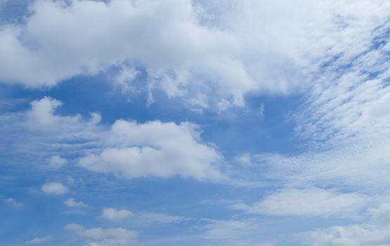 White cloud and Beautiful with blue sky background.