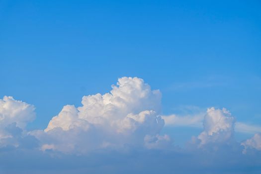 White cloud and Beautiful with blue sky background.