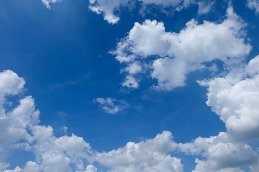 White cloud and Beautiful with blue sky background.