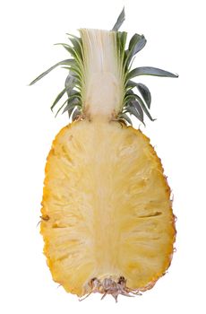 Pineapple slices isolated on a white background.