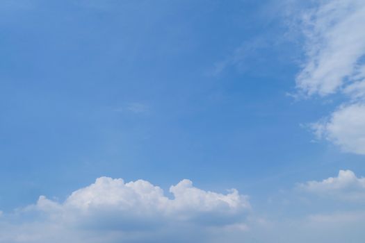 White cloud and Beautiful with blue sky background.