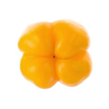 yellow pepper shooted isolated on a white background.