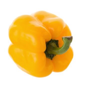 yellow pepper shooted isolated on a white background.