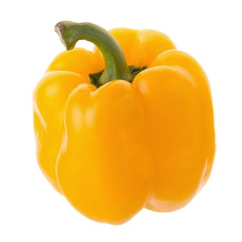 yellow pepper shooted isolated on a white background.