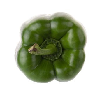 Green pepper shooted isolated on a white background.