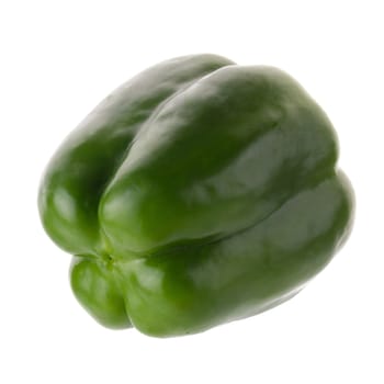 Green pepper shooted isolated on a white background.