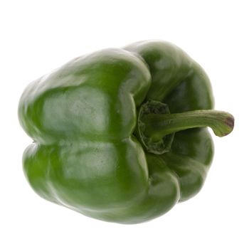 Green pepper shooted isolated on a white background.