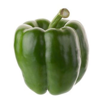 Green pepper shooted isolated on a white background.