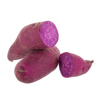 sweet potato isolated on over white background.