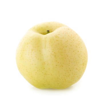 Chinese pear and Sliced isolated on a whate background.