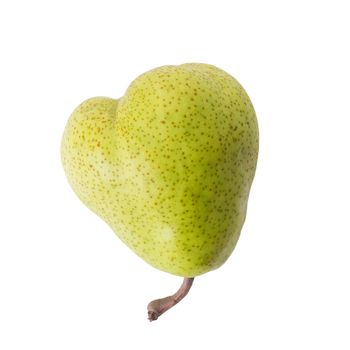 fresh green pear isolated on white background.