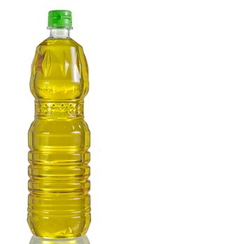 Bottle of palm oil without label on isolate white background