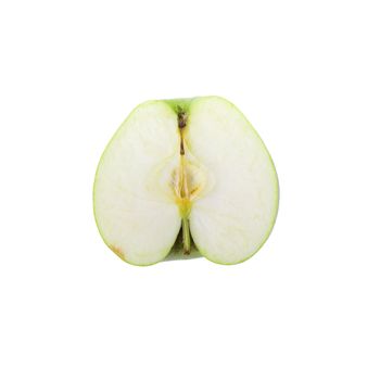 Fresh Green Apple Isolated on White Background.