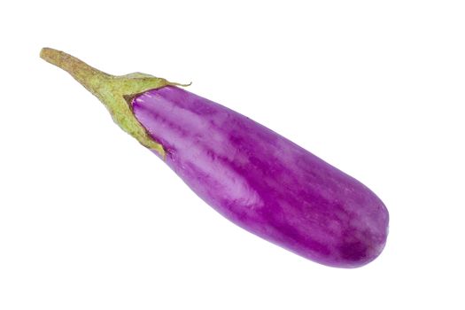 Eggplant or aubergine vegetable isolated on white background.